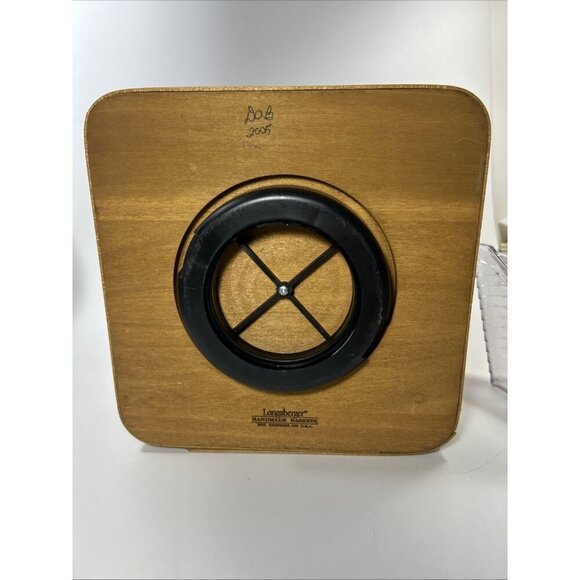 Vtg LONGABERGER SPIN ORGANIZER BASKET, LAZY SUSAN, TWO PROTECTORS, 2005 - Picture 11 of 13